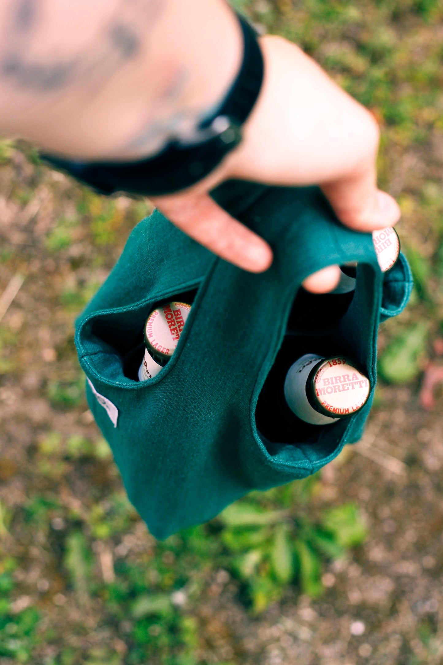Beer With Me Bag - Green Canvas