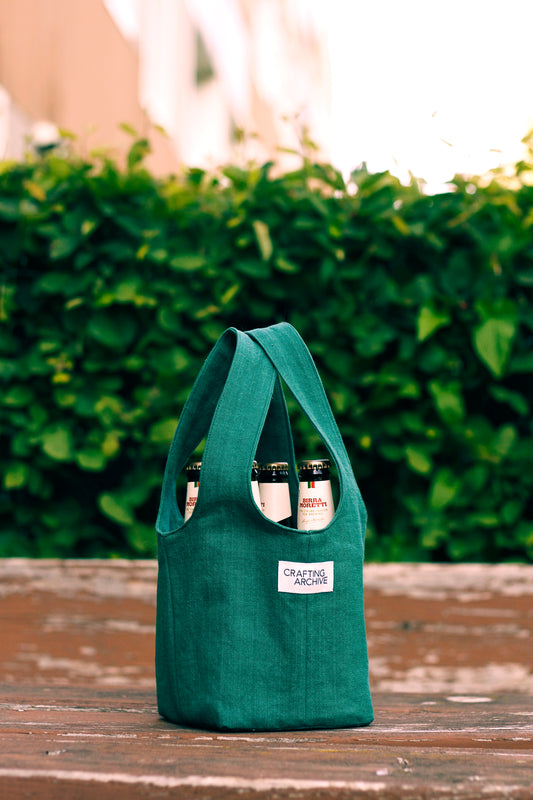 Beer With Me Bag - Green Canvas