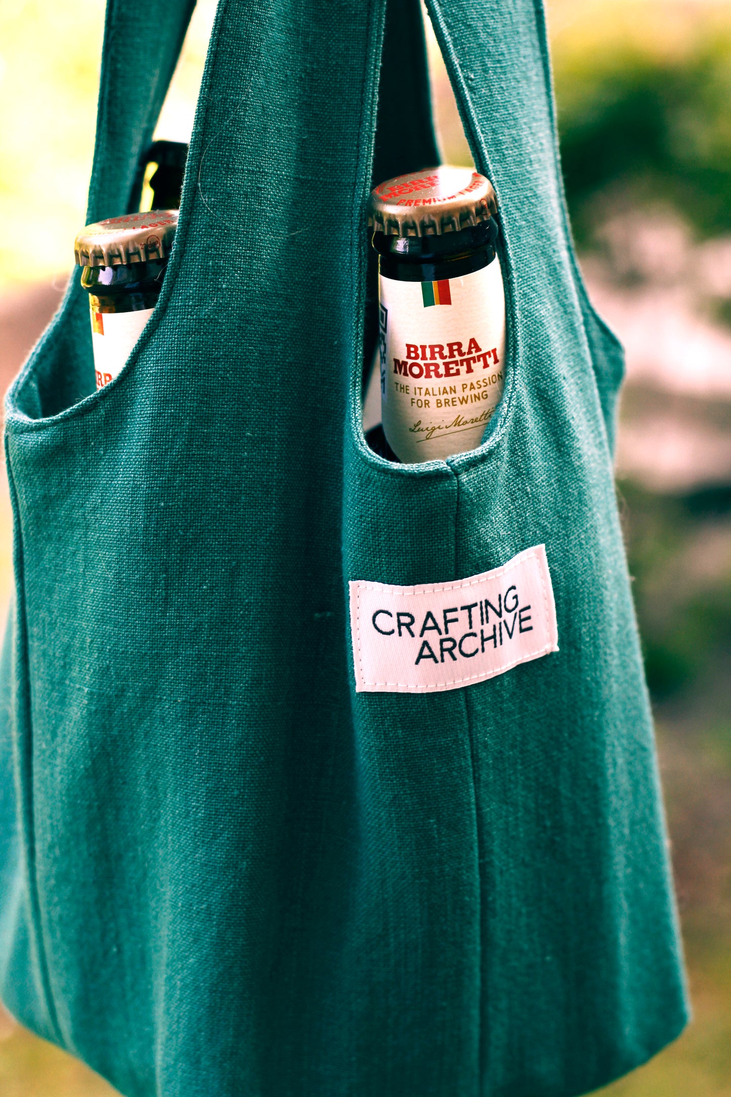 Beer With Me Bag - Green Canvas